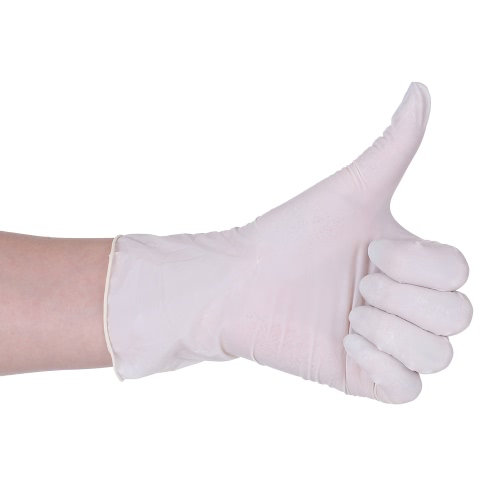 Decdeal 100PCS Disposal Latex Gloves Powdered Exam Gloves grade AA