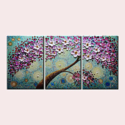 Peinture à l'huile Hang-peint Peint à la main Panoramique vertical Abstrait Paysages Abstraits Moderne Inclure cadre intérieur / Trois Panneaux Lightinthebox