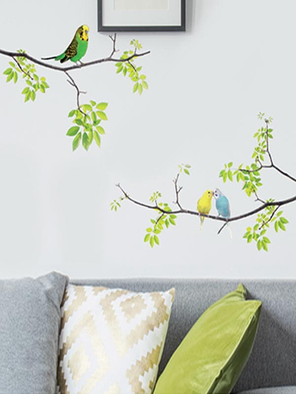 Birds On The Branches Print Wall Art Stickers