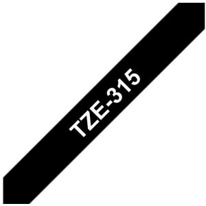 Brother TZe315 - Laminiertes Klebeband - Weiß auf Schwarz - Rolle (0,6 cm x 8 m) - 1 Rolle(n) (TZE315)
