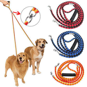3 Colors Double Leash For Two Dogs