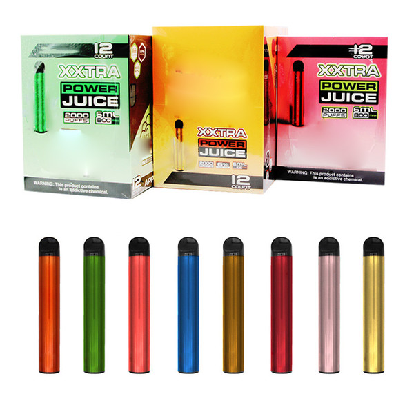 Bang XXL Disposable Vape Pen Device 800mAh Battery 6ml Pods Empty Vapors 2000 Puffs XXtra ecig Kit