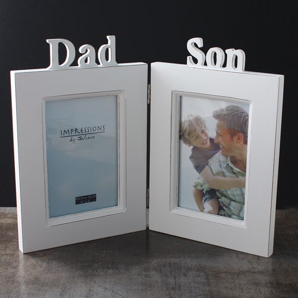 Dad and Son Double Photo Frame