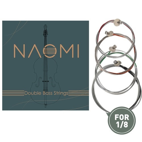 NAOMI Double Bass ContraBass Strings Pièces de rechange Jeu de cordes en acier