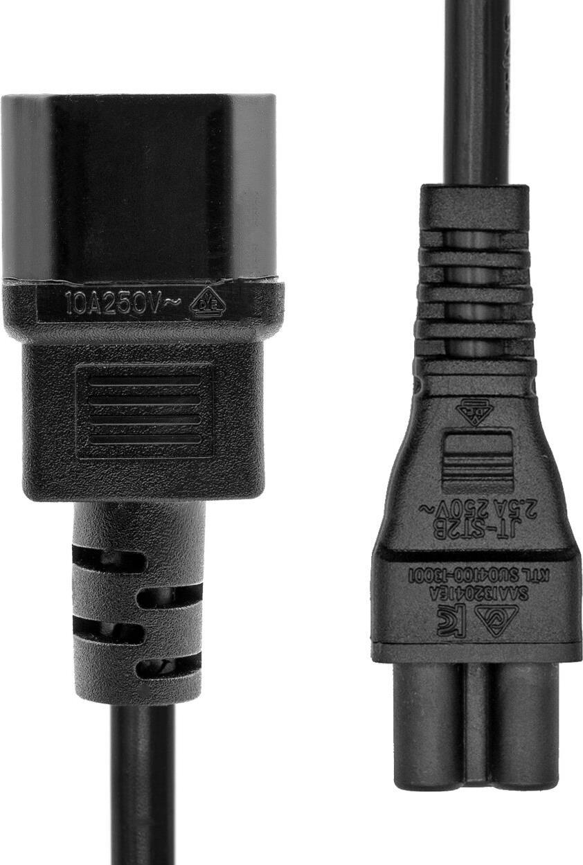 ProXtend PC-C14C5-002 Stromkabel Schwarz 2 m C14-Koppler C5-Koppler (PC-C14C5-002)