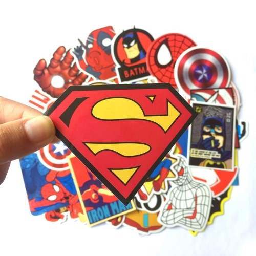 Pegatinas de 50 piezas para dibujos animados de superhéroes