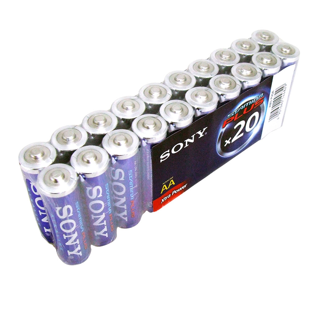Sony STAMINA PLUS AA Xtra Power Alkaline Batteries - Value 20 Pack