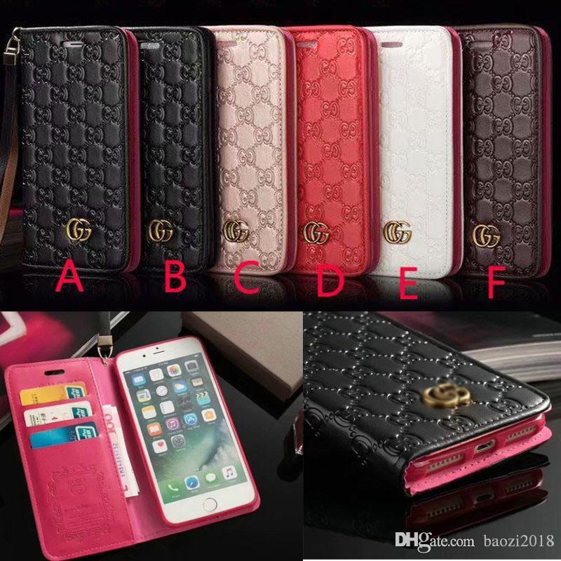 Embossed Alphabet Wallet Flip Leather Phone Case Cover for iphone X 7 7plus 8 8plus 6 6plus Samsung S9 S9plus note8 Card slot