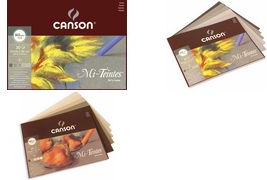 CANSON Künstlerpapier Mi-Teintes, im Block, 320 x 410 mm 30 Blatt, 160 g/qm, 1 Seite mit Bienenwaben-Struktur, - 1 Stück (400030145)