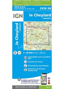 Carte 2936SB LE CHEYLARD LAMASTRE