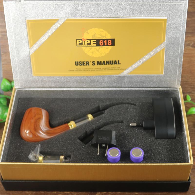 Wholesale-E pipe 618 vaporizer vape pen starter kit cool design wooden style fast shipping electronic cigarette