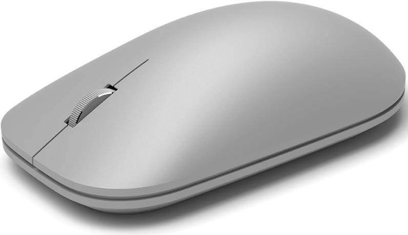 Microsoft Modern Mouse - Maus - rechts- und linkshändig - optisch - 2 Tasten - kabellos - Bluetooth 4.0 - soft silver