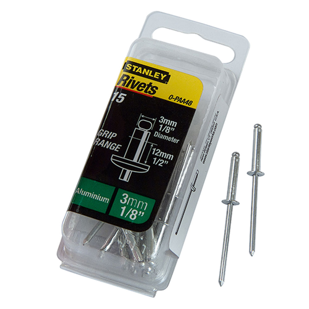 Stanley 1-PAA48 Aluminium Rivets Long 3mm 15