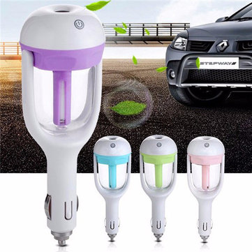 Car Humidifying Air Purifier Aroma Aromatherapy Oil Diffuser Negativeion Air Cleaner DC12V