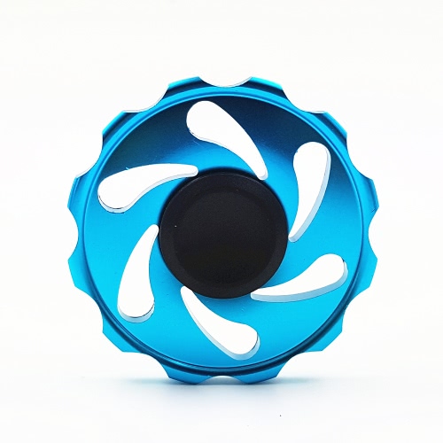 New Metal Aluminium Alloy Round EDC Hand Fidget Finger Spinner Gadgets Focus Tool Desk Toy Spin Widget for ADD ADHD Children Adults Relieve Stress Anxiety