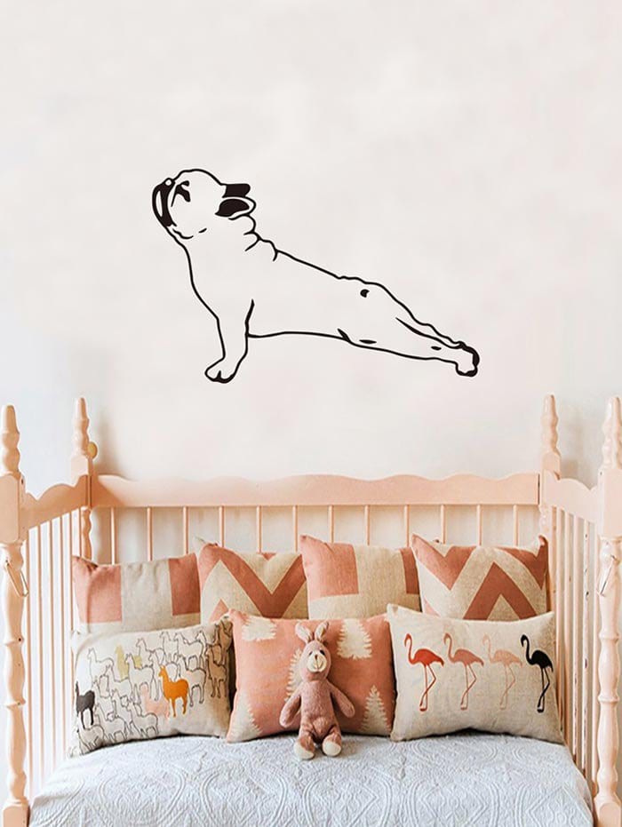 Cartoon Dog Print Removable Wall Art Stickers