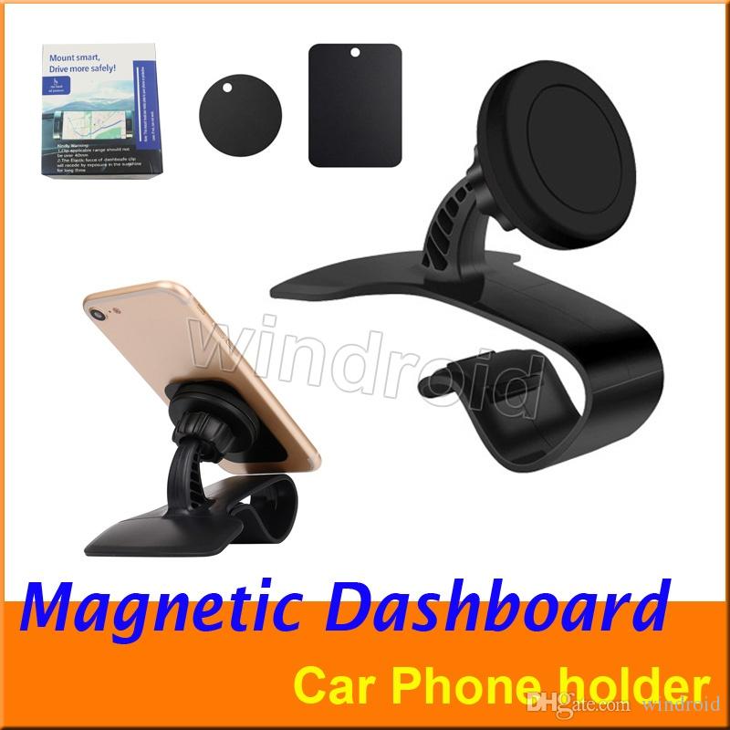 Universal Magnetic Car Mount Phone Holder Dashboard Magnet Phone stand Support With Adhesive For Safe Driving for Cell Phone iphone X i8