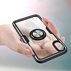 Case For Apple iPhone XS / iPhone XR / iPhone XS Max Ring Holder Back Cover Solid Colored Hard PC