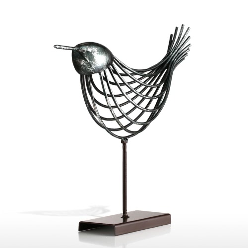 Escultura de alambre de hierro Bird Tooarts metal pájaro escultura decoración del hogar creativo