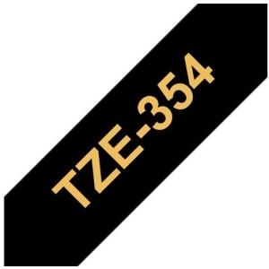 Brother TZe354 - Laminiertes Klebeband - gold auf schwarz - Rolle (2,4 cm x 8 m) - 1 Rolle(n) (TZE354)