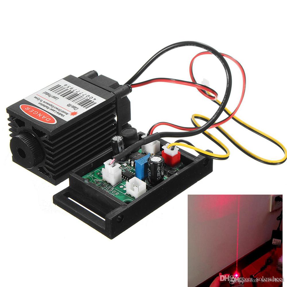 New Industrial fat beam Focusable 638nm Infrared IR Laser Diode Dot Module 12V + TTL + Fan Cooling100mW