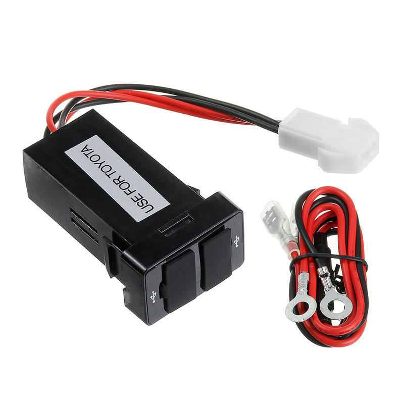 12V 24V Twin Dual Double Port Charger Adapter In Car Socket Lighter For Toyota