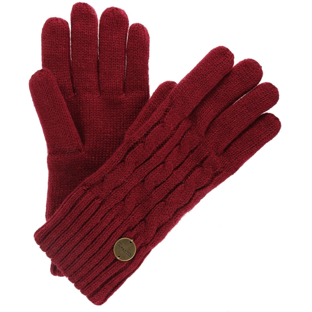 Regatta Womens/Ladies Multimix II Cable Knit Winter Walking Gloves Small / Medium