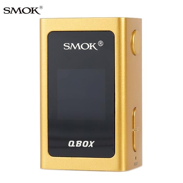 Authentic Smoktech Q-BOX QBOX 1600mAh 50W TC VW VV Box Mod APV - Golden