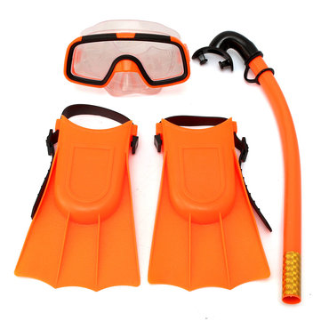 Junior Children Snorkeling Set Snorkel Mask Goggles Flippers Scuba Swimming Diving Kids Set