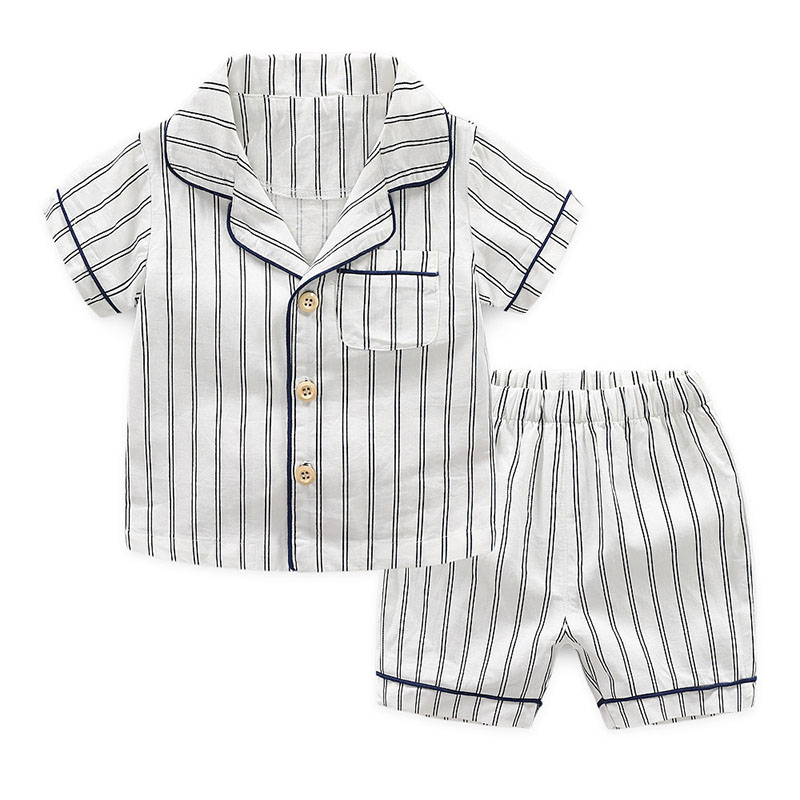 Chic Striped Contrast Pajama Set
