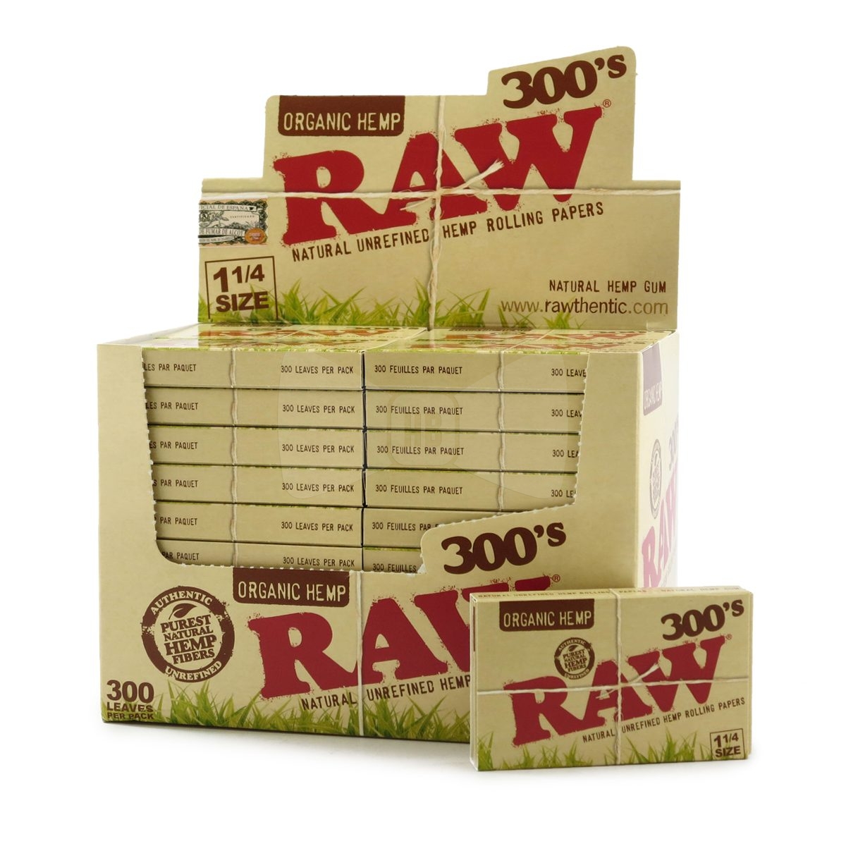 RAW Organic 300s Rolling Papers Box