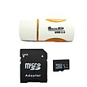 Clase 8gb 4 microSDHC tarjeta de memoria TF con adaptador sd sdhc y lector de tarjetas usb