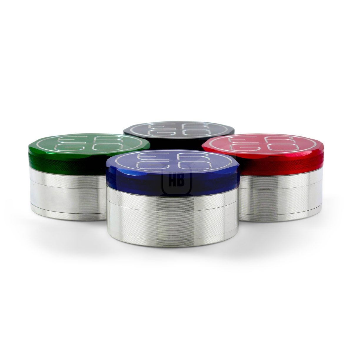 ERGO 4 Piece 90mm Grinder with Removable Screen Black