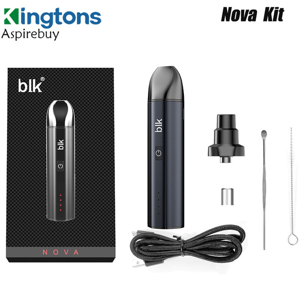 Kingtons Nova Kit BLK-B064 Dry Herb Vaporizer Kit with 1600mAh Build-in Battery & Ceramic Heating Chamber Temperature Control Vape Herbal
