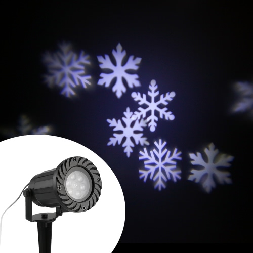 Waterproof Projector Light Automatically LED Moving Snowflakes Spotlight Lamp Wall and Tree Christmas Holiday Garden Landscape Decorative Light