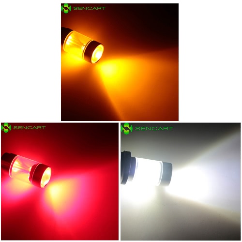 Sencart 100W 3156 P27W W2.5X16D 20*LED 12V-24V Car Reversing Lamp Brake Stop Turn Signal Light Taillight Bulb 2200LM 6500K