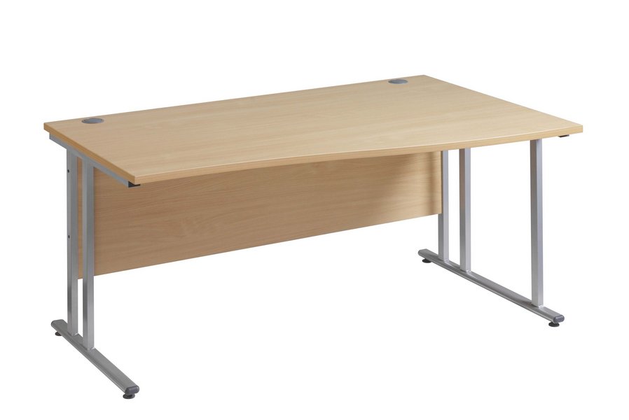 Deluxe Wave Office Desk with Cantilever Legs 1400mm