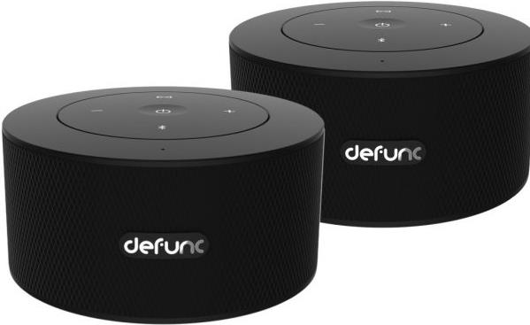 DeFunc Duo - Lautsprecher - tragbar - kabellos - Bluetooth - Schwarz