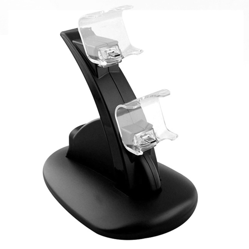 Black ABS Dual USB Charging Dock Station Stand for Playstation 4 PS4 Gaming Controller Charge Holder with Cable