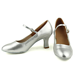 Damen Schuhe für modern Dance Salsa Tanzschuhe Stöckelschuhe Maßgefertigter Absatz Schwarz Silber Gold Schnalle Lightinthebox