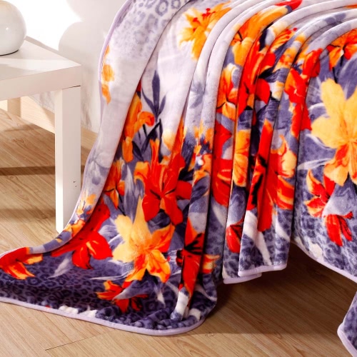 Vintage Ham Pattern Printed Flannel Blanket Bed Sheet Bedclothes Home Textiles Queen Size 200 * 230CM
