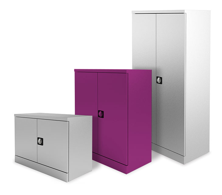 Silverline Traffic Purple Storage Cupboard 1020mm Assembled