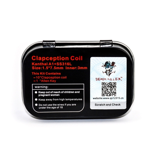 10pcs Clapception Coil 0.35 ohm for E Cigarette Grey