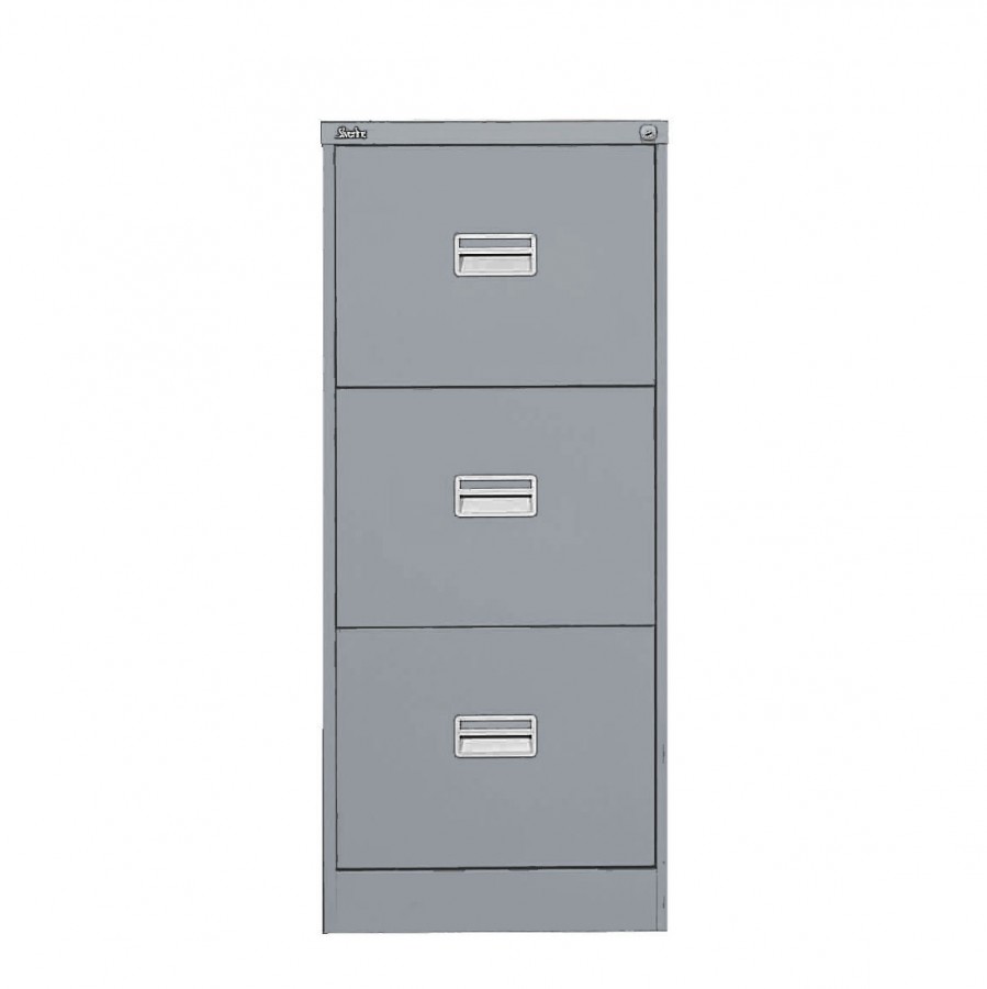 Jumbo A3 Lockable Filing Cabinet- Silver