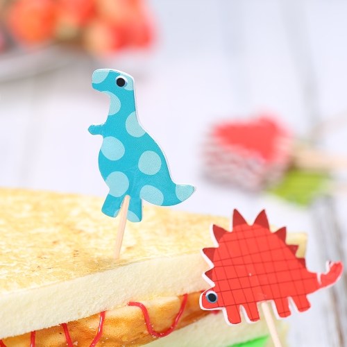 24 Pieces Lovely Dinosaur Cake Topper