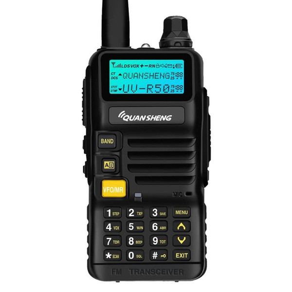 Quansheng UV-R50 Walkie Talkie VHF UHF Dual Band Long Range UVR50 Portable CB 2 Way Radio UV R50 5W FM Transceiver for Huntin