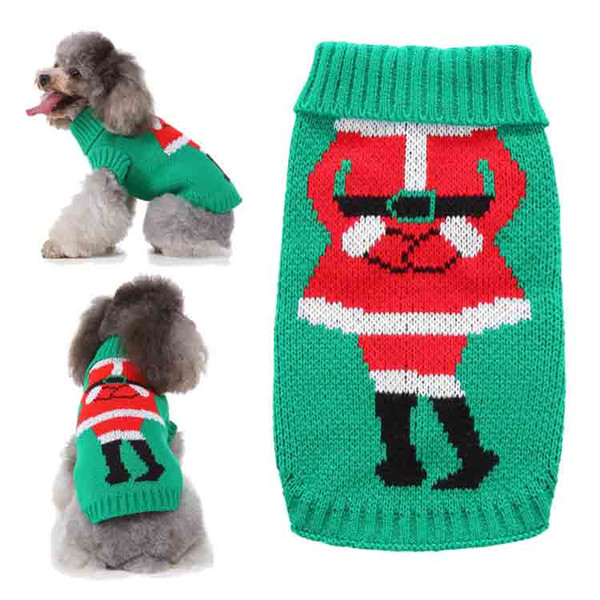 christmas dress coats funny party holiday decoration clothes pet puppy cats clothing pet dog santa costumes winter pet clothes sweater