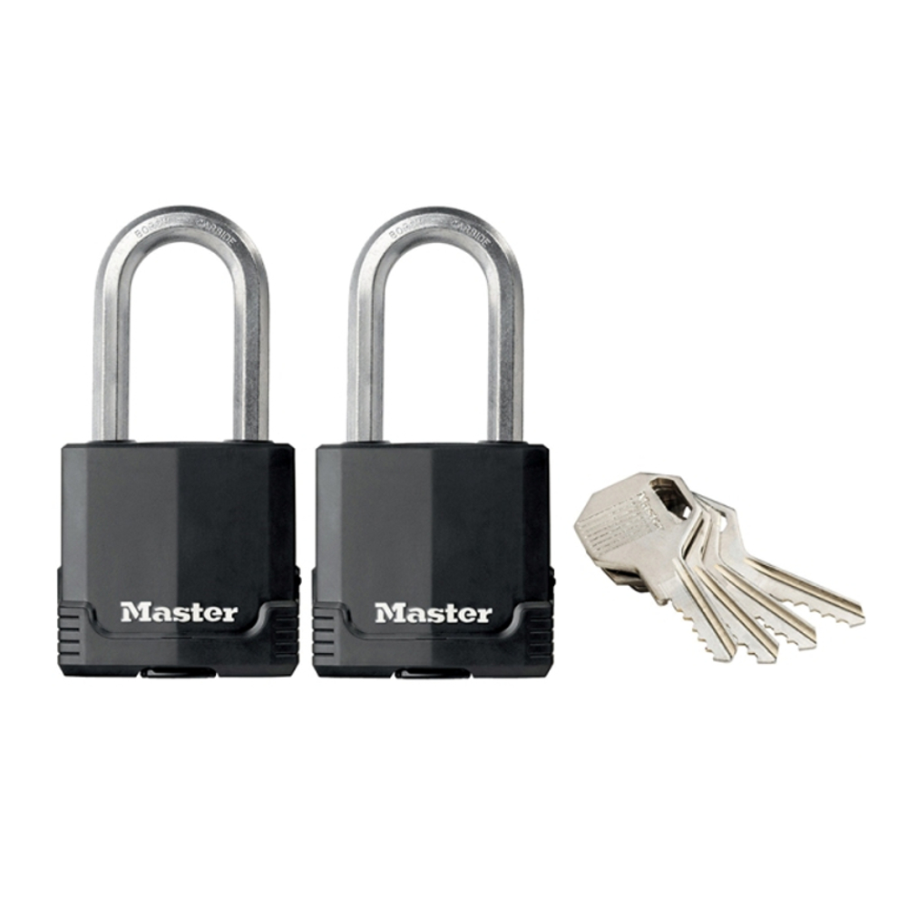 MasterLock MLKM515TLH x2 5Pin Excell Weather Tough 54mm Padlocks