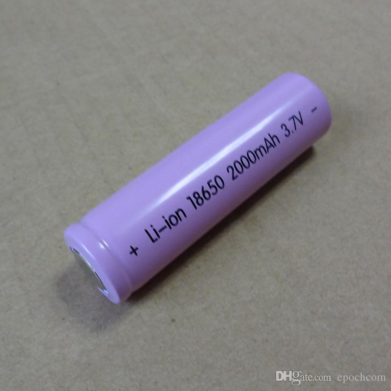 High quality 18650 li-ion battery, 18650 2000mAh pink battery flat lithium battery, can be used in bright flashlight and so on.