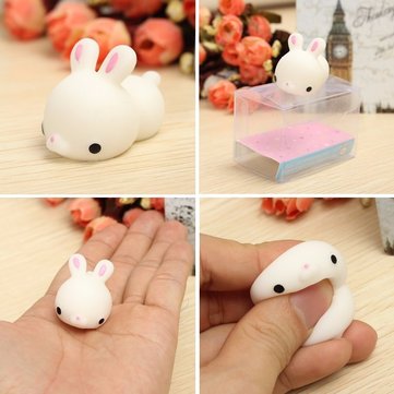 Mochi Bunny Rabbit Squishy Squeeze Cute Healing Toy Kawaii Collection Stress Reliever Gift Decor